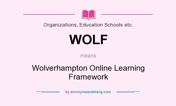 What does WOLF mean? It stands for Wolverhampton Online Learning Framework