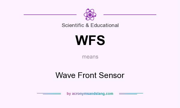What does WFS mean? It stands for Wave Front Sensor