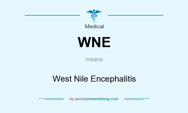 What does WNE mean? It stands for West Nile Encephalitis