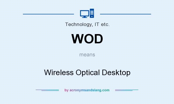 What does WOD mean? It stands for Wireless Optical Desktop
