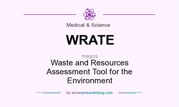 What does WRATE mean? It stands for Waste and Resources Assessment Tool for the Environment