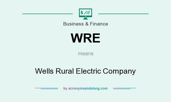 What does WRE mean? It stands for Wells Rural Electric Company