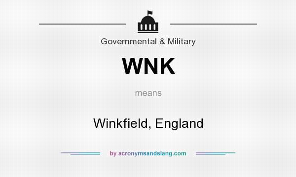 What does WNK mean? It stands for Winkfield, England