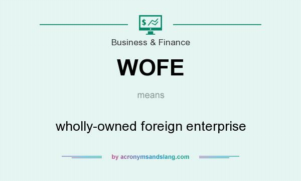What does WOFE mean? It stands for wholly-owned foreign enterprise