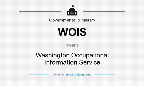 What does WOIS mean? It stands for Washington Occupational Information Service