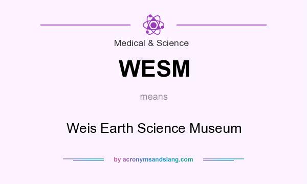 What does WESM mean? It stands for Weis Earth Science Museum