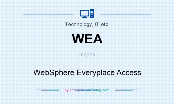 What does WEA mean? It stands for WebSphere Everyplace Access