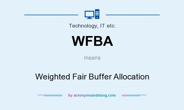 What does WFBA mean? It stands for Weighted Fair Buffer Allocation