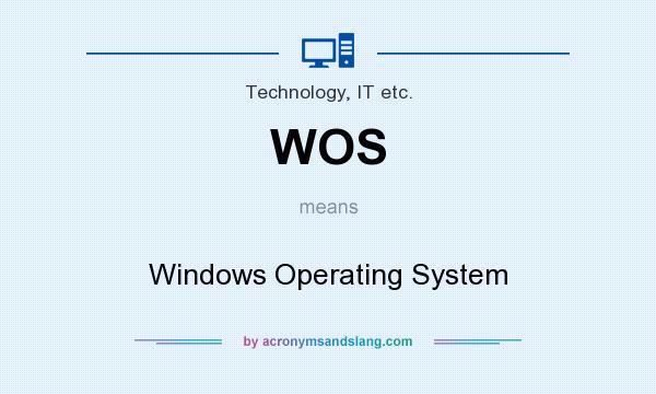 What does WOS mean? It stands for Windows Operating System
