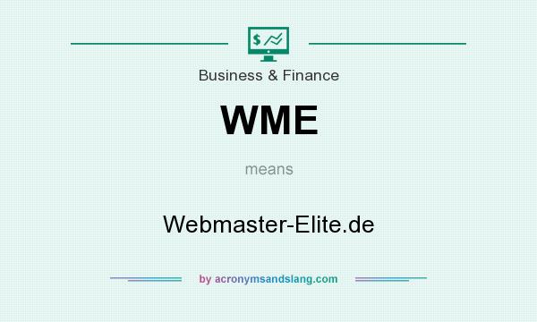 What does WME mean? It stands for Webmaster-Elite.de