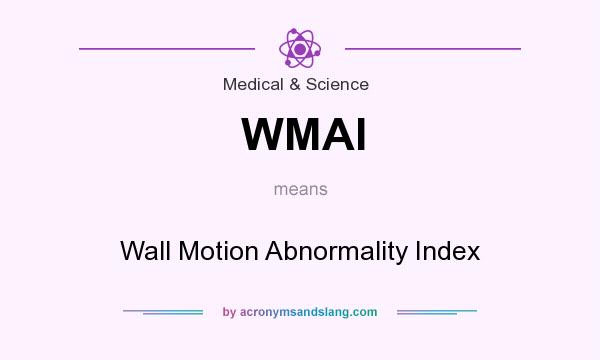 What does WMAI mean? It stands for Wall Motion Abnormality Index