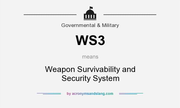 What does WS3 mean? It stands for Weapon Survivability and Security System