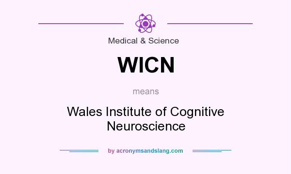 What does WICN mean? It stands for Wales Institute of Cognitive Neuroscience