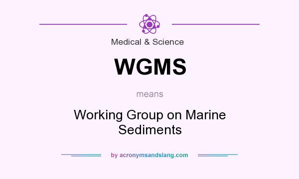 What does WGMS mean? It stands for Working Group on Marine Sediments