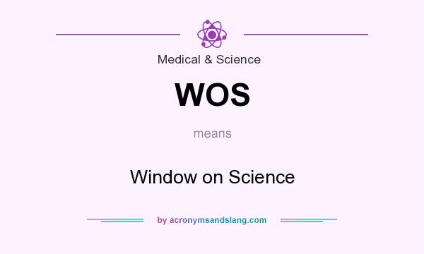 What does WOS mean? It stands for Window on Science