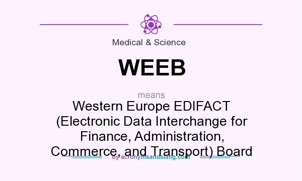 What does WEEB mean? It stands for Western Europe EDIFACT (Electronic Data Interchange for Finance, Administration, Commerce, and Transport) Board