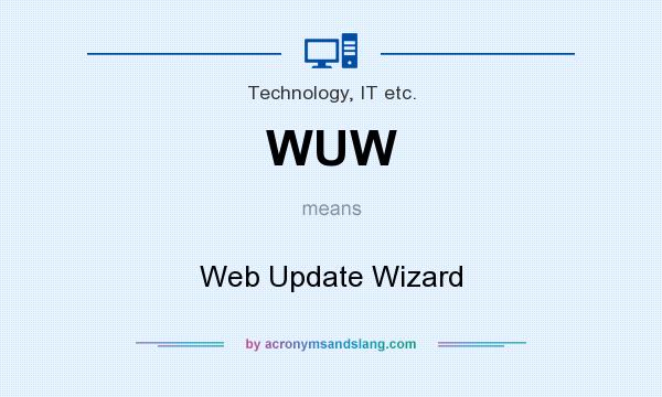 What does WUW mean? It stands for Web Update Wizard