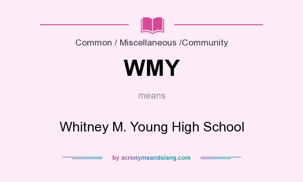 What does WMY mean? It stands for Whitney M. Young High School