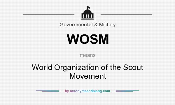 What does WOSM mean? It stands for World Organization of the Scout Movement