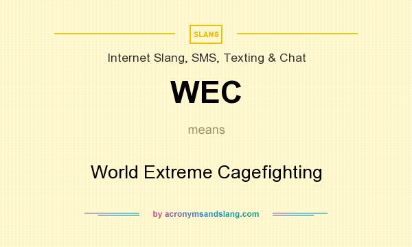 What does WEC mean? It stands for World Extreme Cagefighting