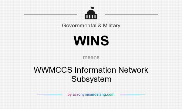 What does WINS mean? It stands for WWMCCS Information Network Subsystem