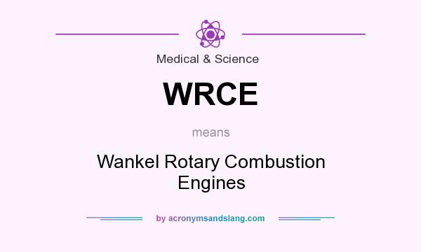 What does WRCE mean? It stands for Wankel Rotary Combustion Engines