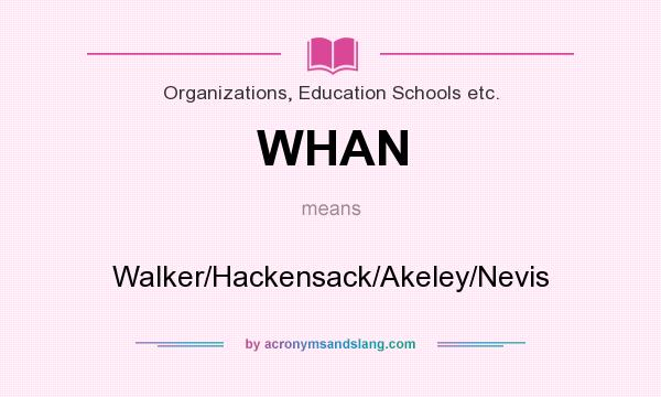 What does WHAN mean? It stands for Walker/Hackensack/Akeley/Nevis