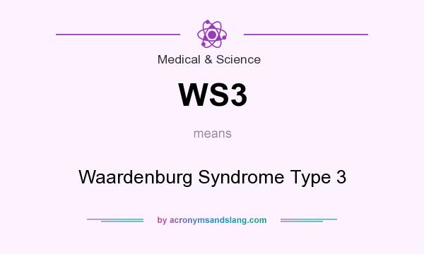 What does WS3 mean? It stands for Waardenburg Syndrome Type 3