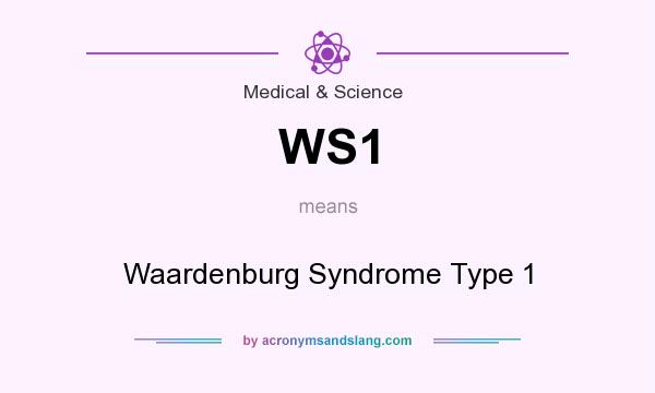 What does WS1 mean? It stands for Waardenburg Syndrome Type 1