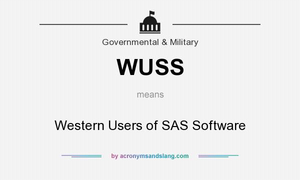 What does WUSS mean? It stands for Western Users of SAS Software