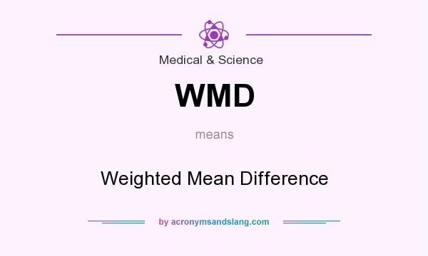 What does WMD mean? It stands for Weighted Mean Difference