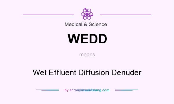 What does WEDD mean? It stands for Wet Effluent Diffusion Denuder