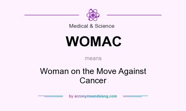 What does WOMAC mean? It stands for Woman on the Move Against Cancer