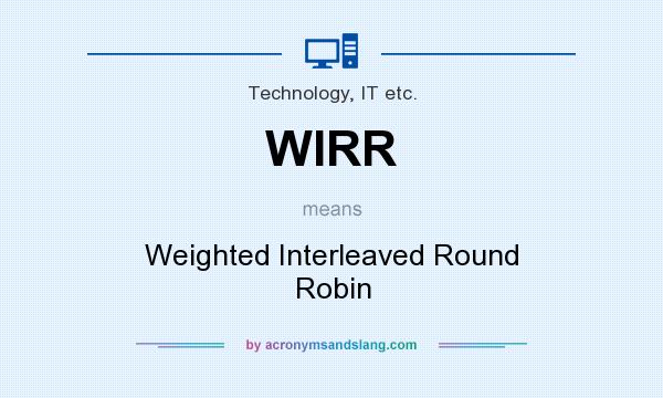 What does WIRR mean? It stands for Weighted Interleaved Round Robin