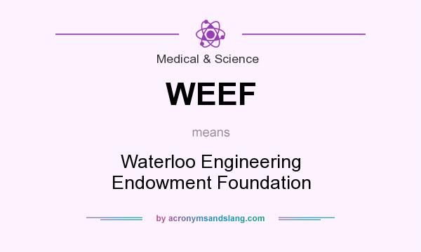 What does WEEF mean? It stands for Waterloo Engineering Endowment Foundation