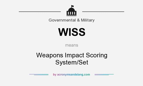 What does WISS mean? It stands for Weapons Impact Scoring System/Set