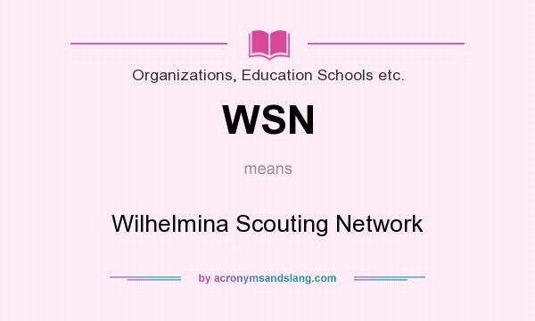 What does WSN mean? It stands for Wilhelmina Scouting Network