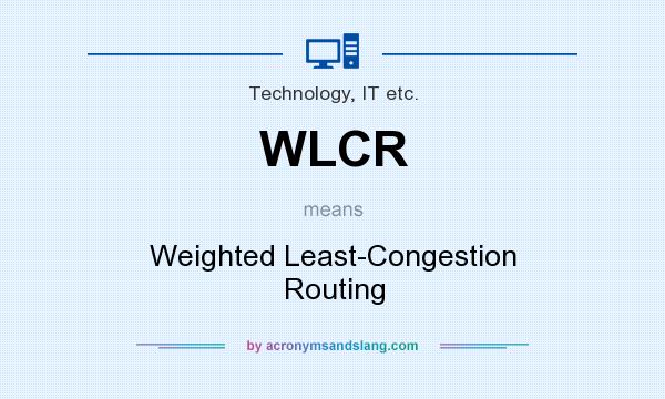 What does WLCR mean? It stands for Weighted Least-Congestion Routing