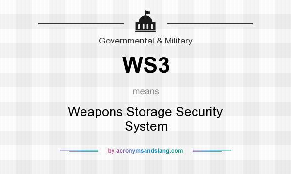 What does WS3 mean? It stands for Weapons Storage Security System