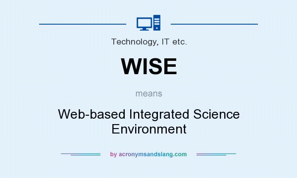 What does WISE mean? It stands for Web-based Integrated Science Environment