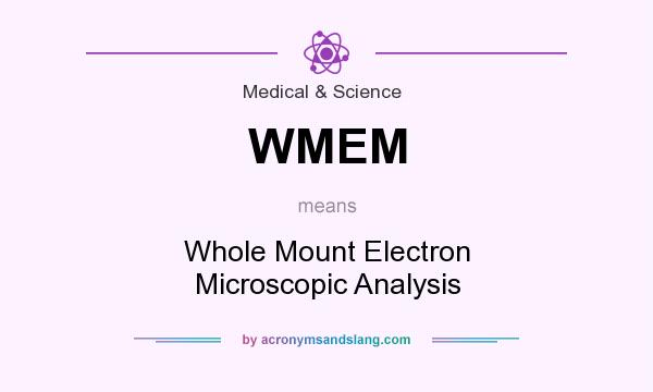 What does WMEM mean? It stands for Whole Mount Electron Microscopic Analysis