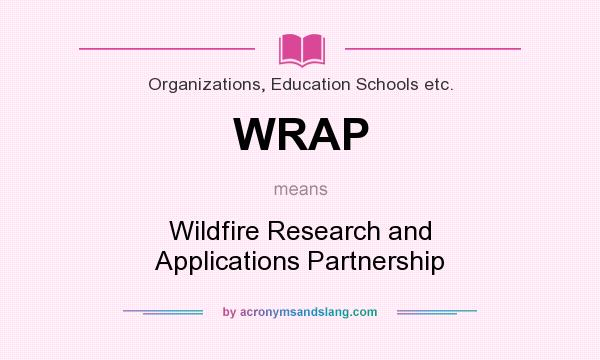 What does WRAP mean? It stands for Wildfire Research and Applications Partnership