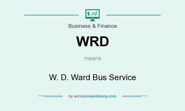 What does WRD mean? It stands for W. D. Ward Bus Service