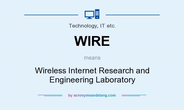 What does WIRE mean? It stands for Wireless Internet Research and Engineering Laboratory