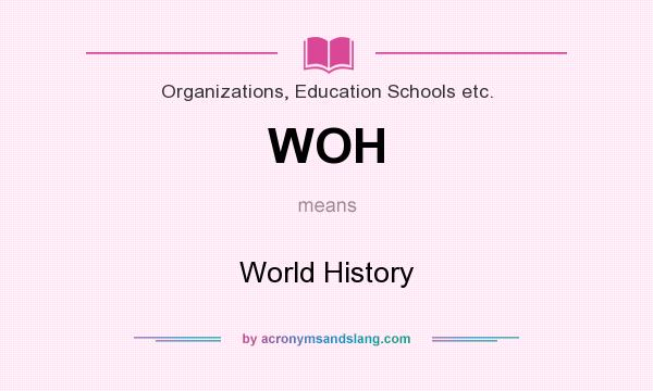 What does WOH mean? It stands for World History