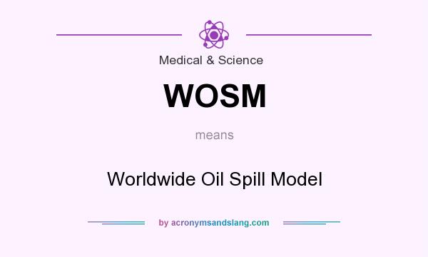 What does WOSM mean? It stands for Worldwide Oil Spill Model