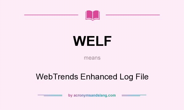 What does WELF mean? It stands for WebTrends Enhanced Log File