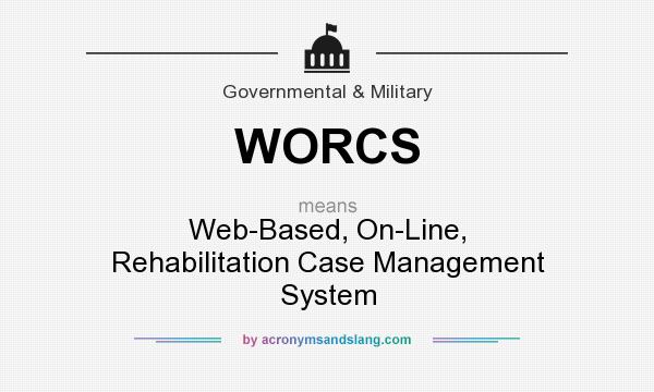 What does WORCS mean? It stands for Web-Based, On-Line, Rehabilitation Case Management System