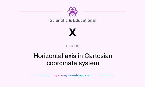 What does X mean? It stands for Horizontal axis in Cartesian coordinate system