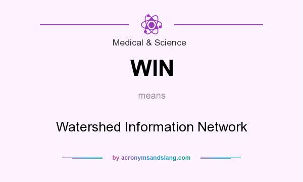 What does WIN mean? It stands for Watershed Information Network